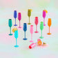 Sugar Plum Champagne Glass (Assorted Colors)