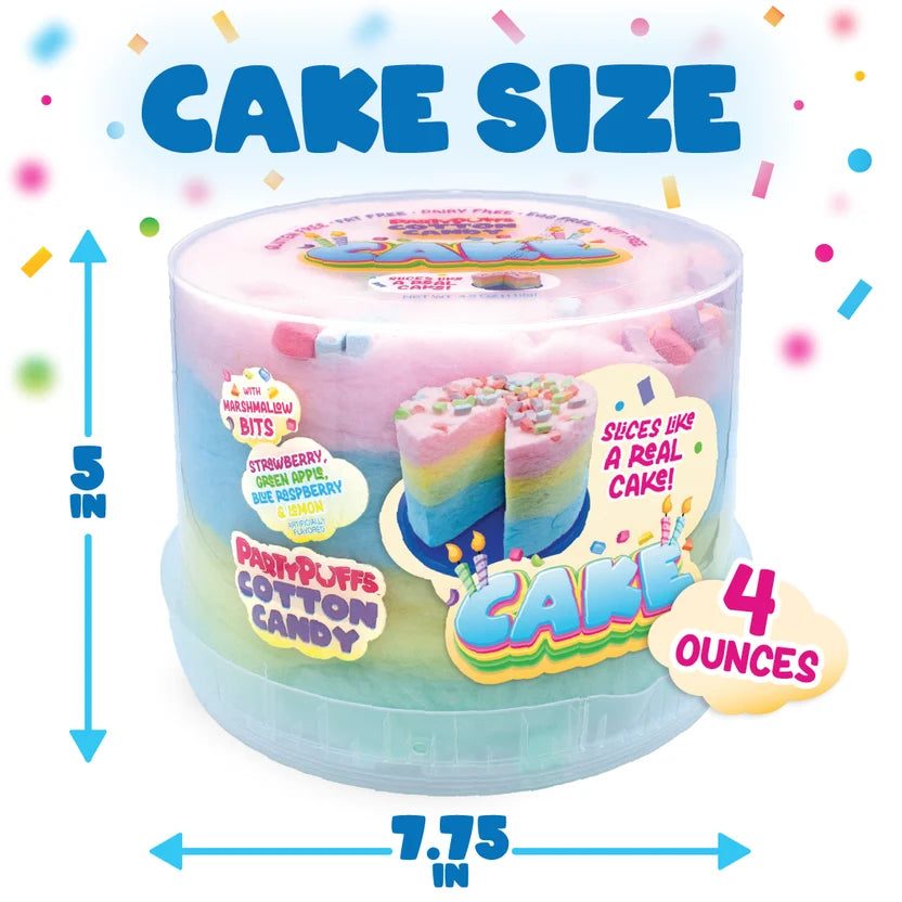 Rainbow Cotton Candy Birthday Cake