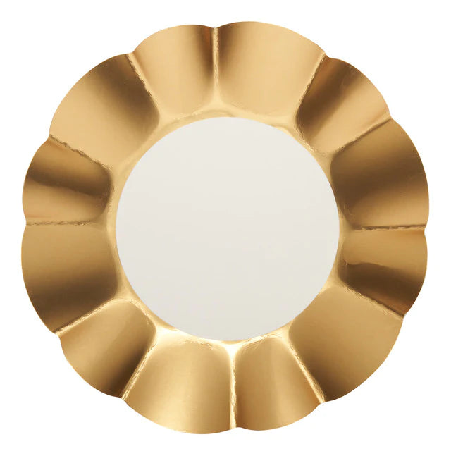 Wavy Appetizer/Dessert Bowls: Gold & White