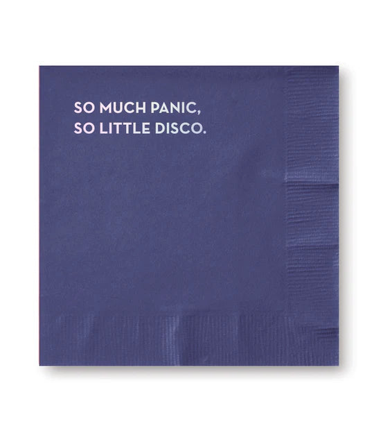 "So Much Panic, So Little Disco" Cocktail Napkins