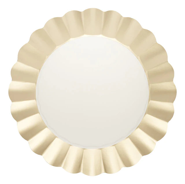 Charger Plate: Antique Floral (Gold/White)