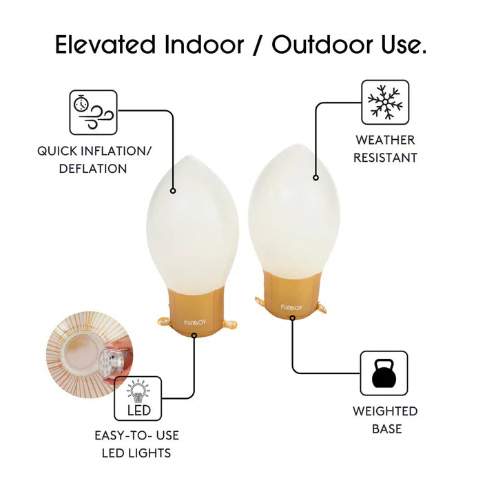 Light-Up Inflatable Light Bulbs (Set of 2)