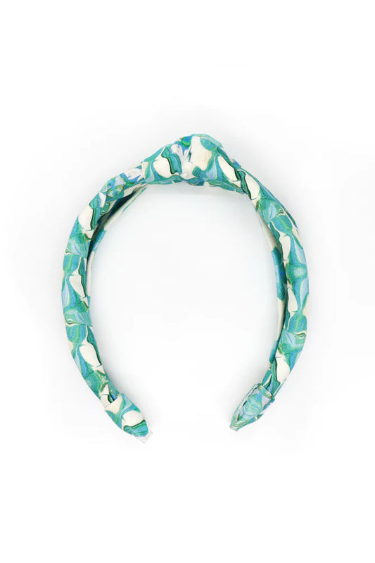 Knotted Headband: Fern Blue