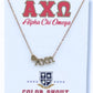 Alpha Chi Omega Heart Necklace