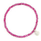 Fineville 3mm Crystal Bracelet: Dark Pink