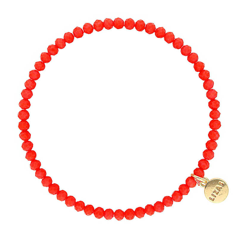 Fineville 3mm Crystal Bracelet: Koralle