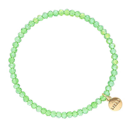 Fineville 3mm Crystal Bracelet: Peridot