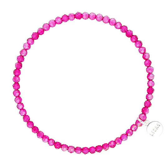Fineville 3mm Crystal Bracelet: Pink