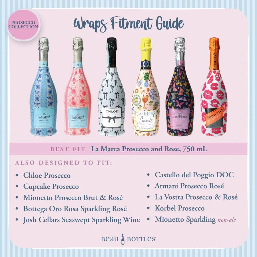 Lavender Lace Bows Bottle Wrap (La Marca Edition)