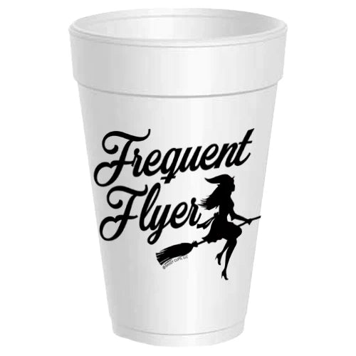 Frequent Flyer Witch Styrofoam Cups