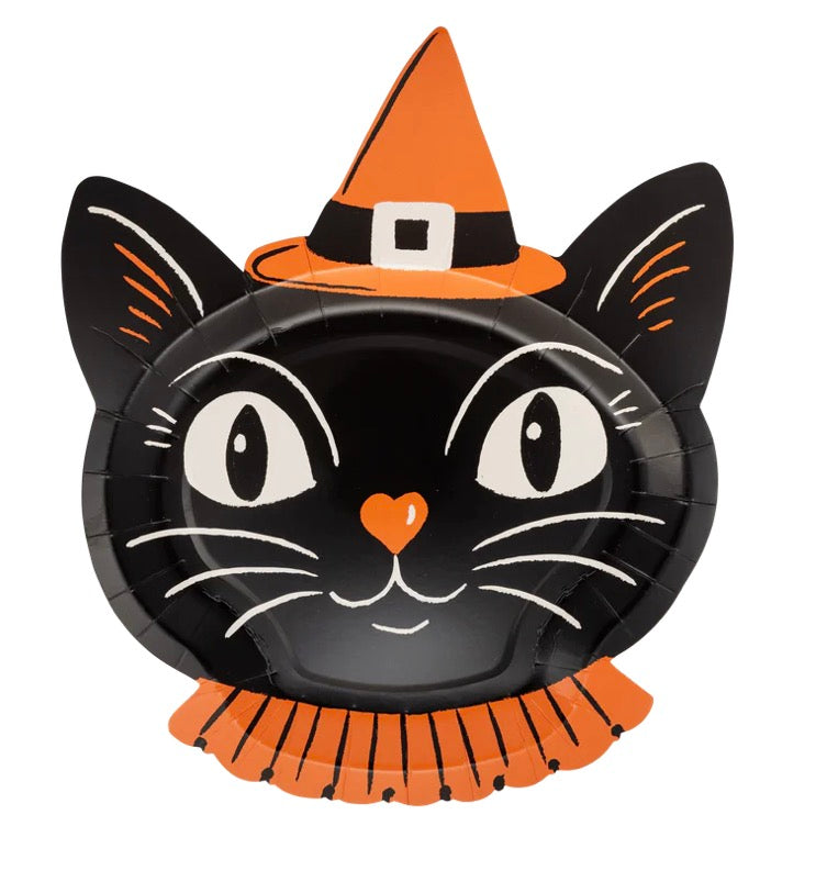Vintage Witchy Cat Plate