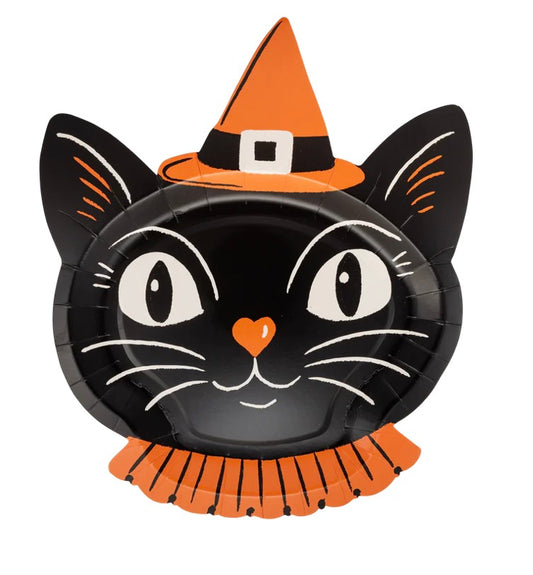 Vintage Witchy Cat Plate