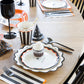 Black & Cream Striped Dinner Napkin