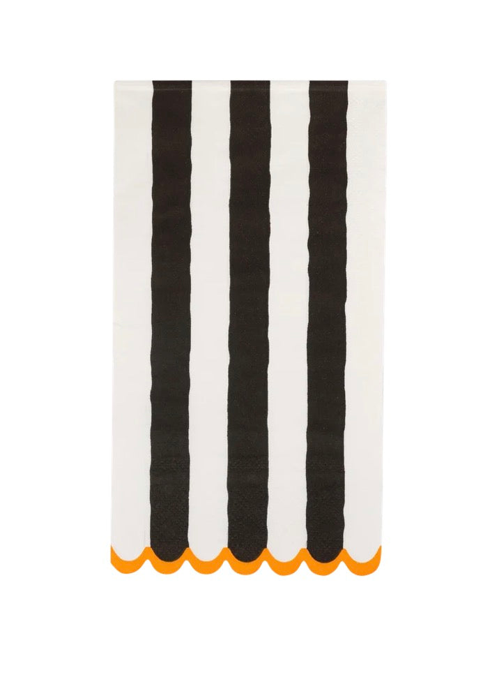 Black & Cream Striped Dinner Napkin