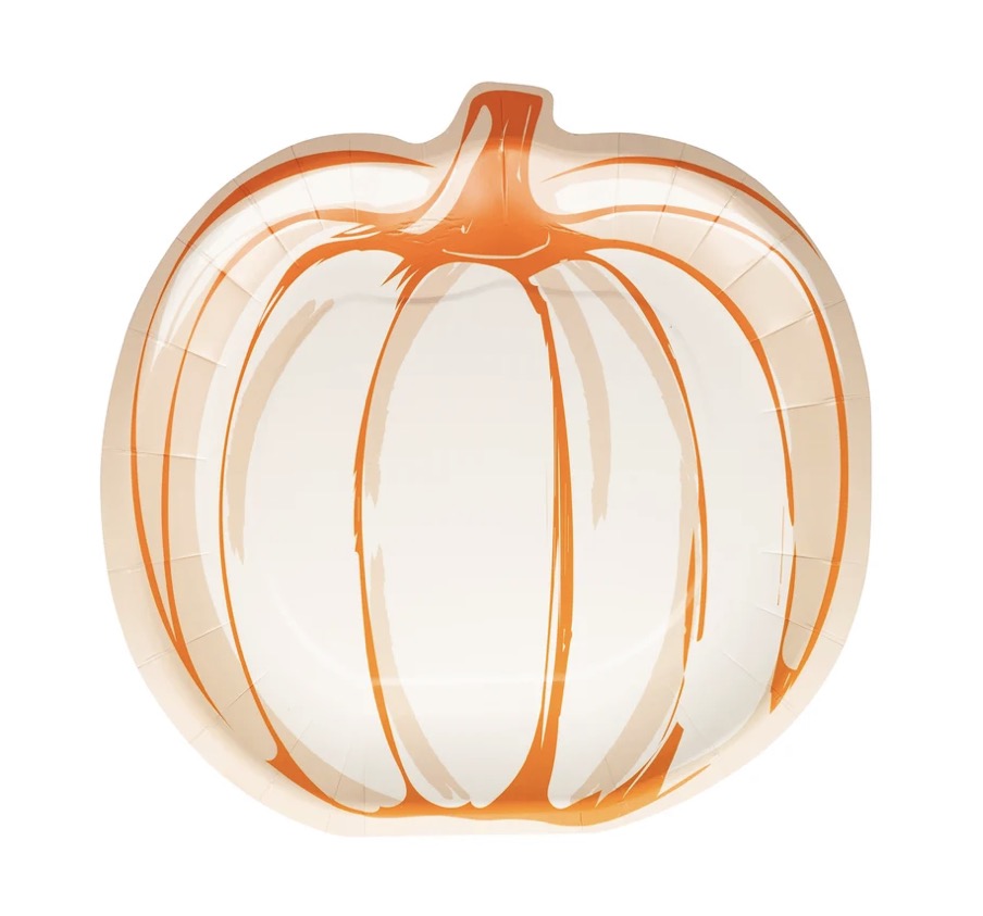 Falloween Pumpkin Shaped Plate