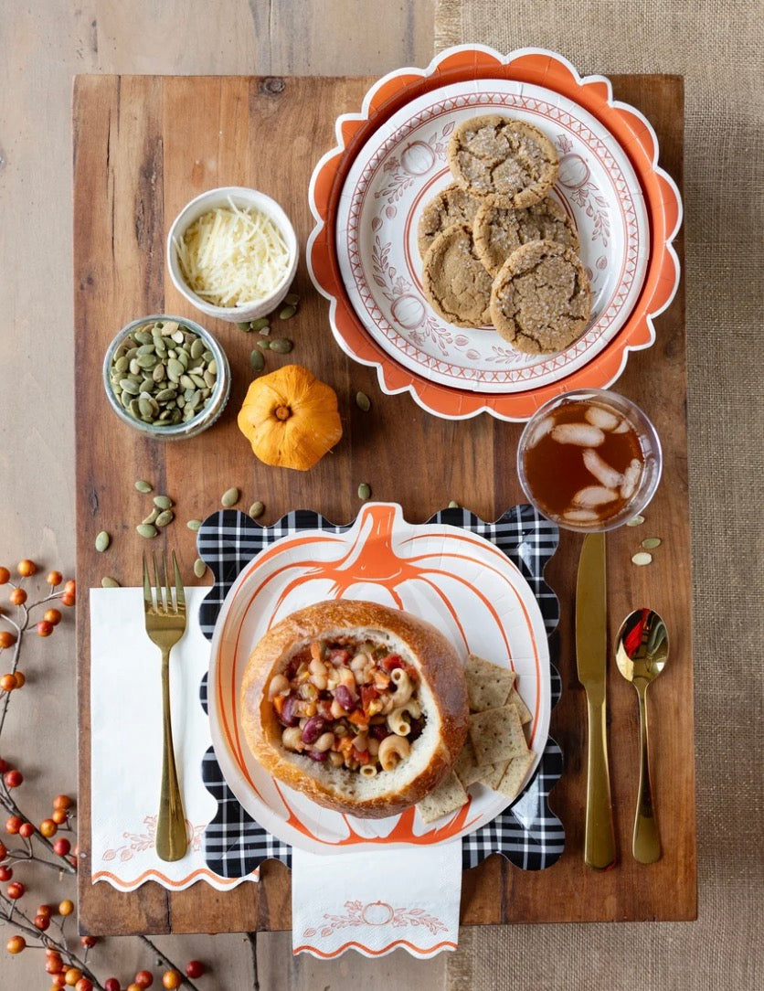 Falloween Pumpkin Shaped Plate