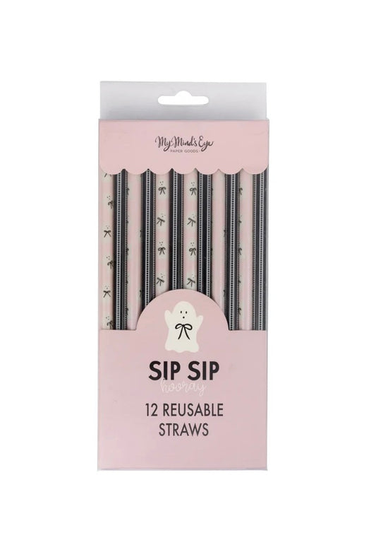 Bow Ghosts Reusable Straws
