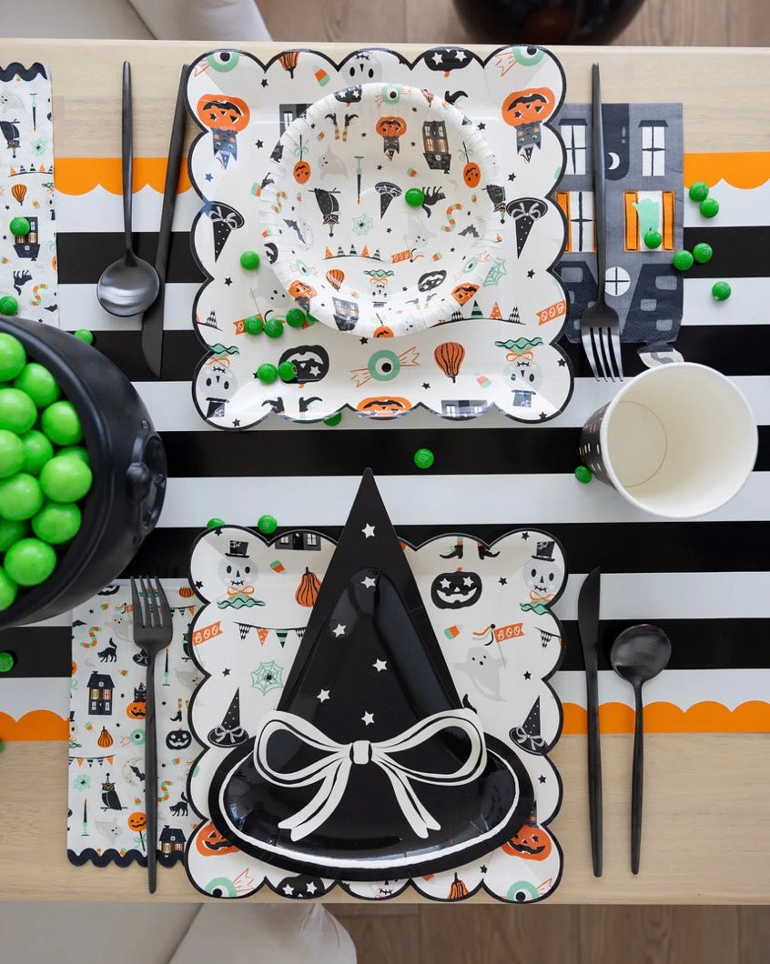 Halloween Striped Table Runner
