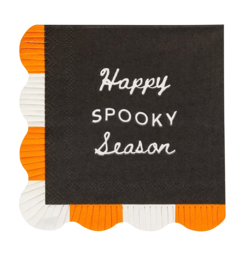 Happy Spooky Season Fringed Napkin