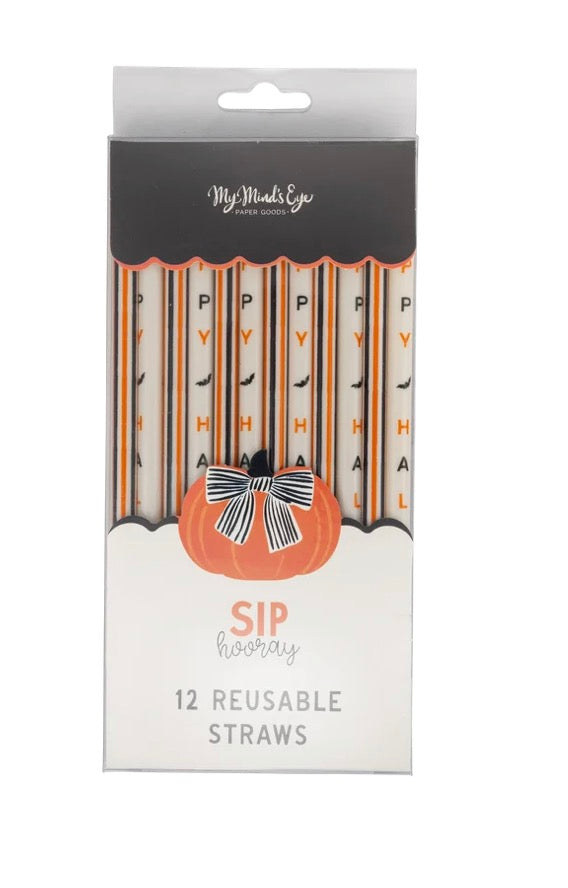 Happy Halloween Reusable Straws