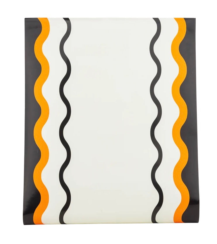 Orange & Black Ric Rac Table Runner