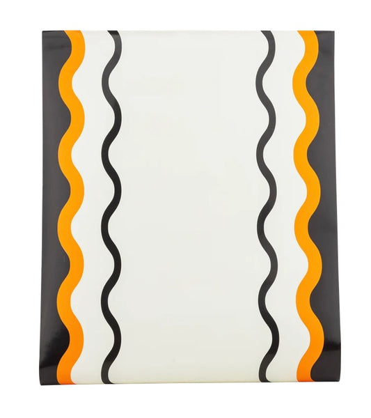 Orange & Black Ric Rac Table Runner