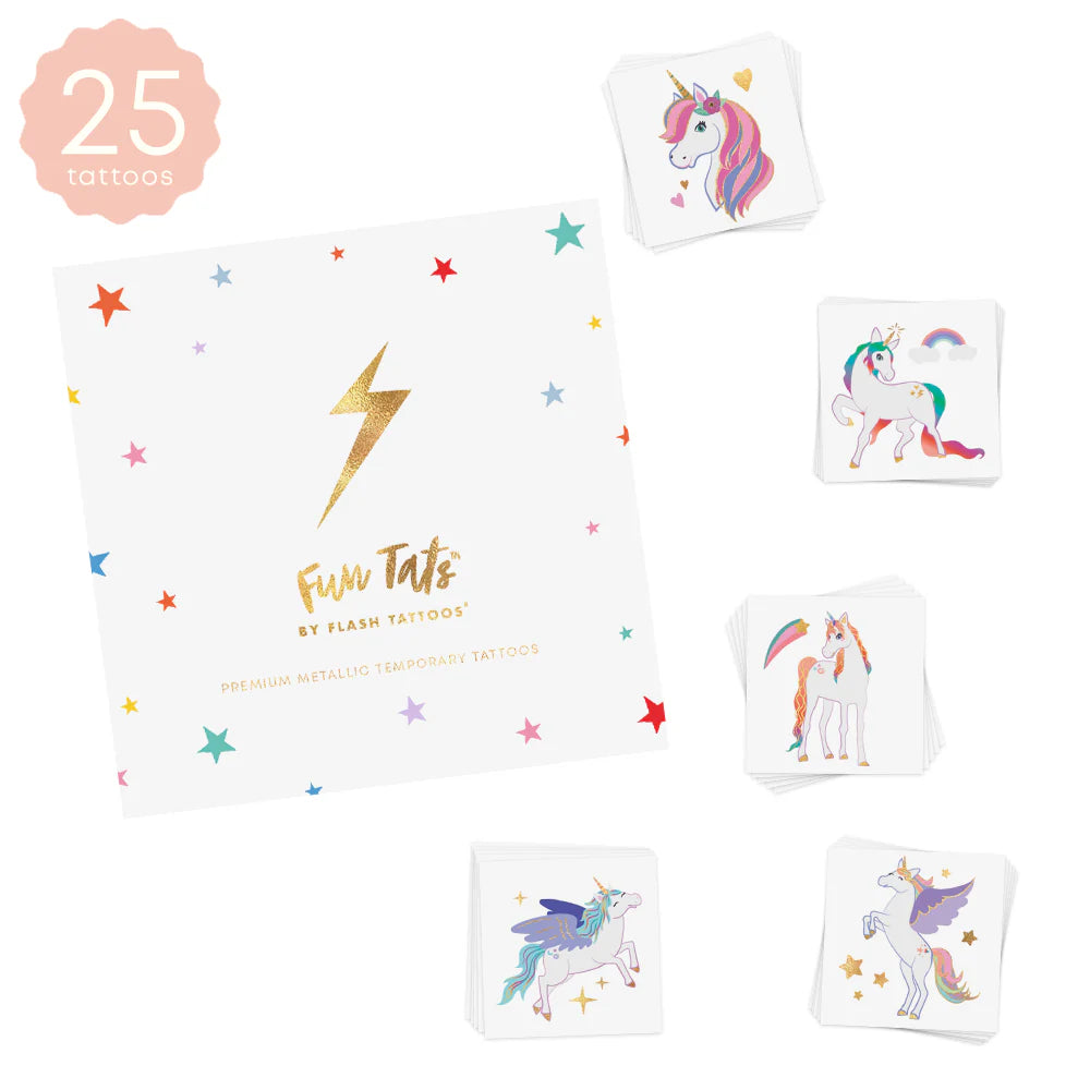 Unicorn Party Temporary Tattoo Variety Set