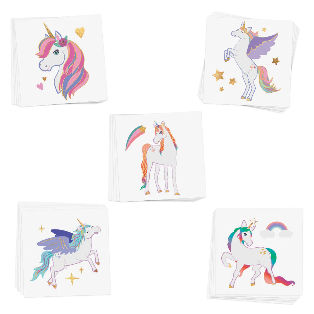 Unicorn Party Temporary Tattoo Variety Set