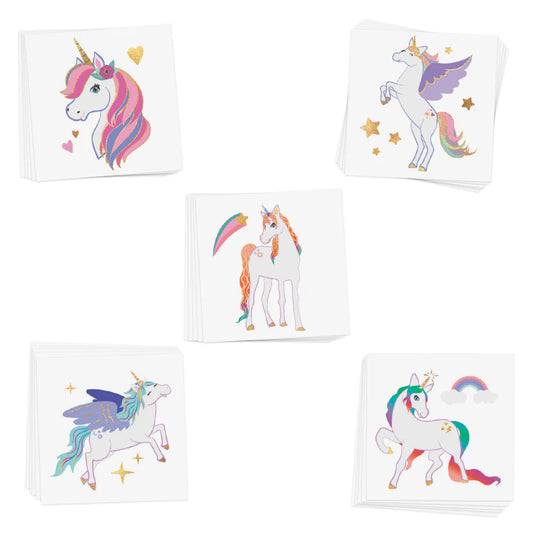 Unicorn Party Temporary Tattoo Variety Set