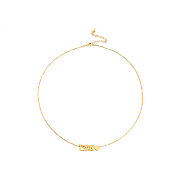 Gamma Phi Beta Heart Necklace