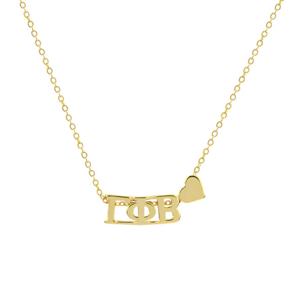 Gamma Phi Beta Heart Necklace