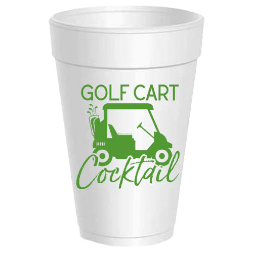 Golf Cart Cocktail Styrofoam Cups