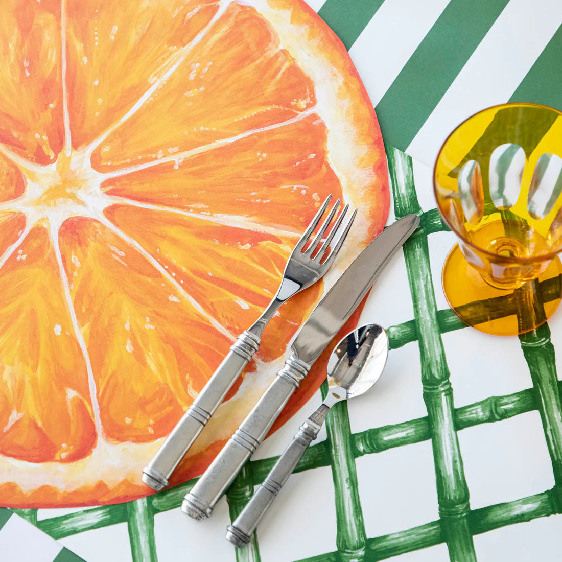 Orange Slice Die-Cut Placemats