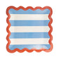 Hamptons Stripes 9" Ric Rac Trim Paper Plates