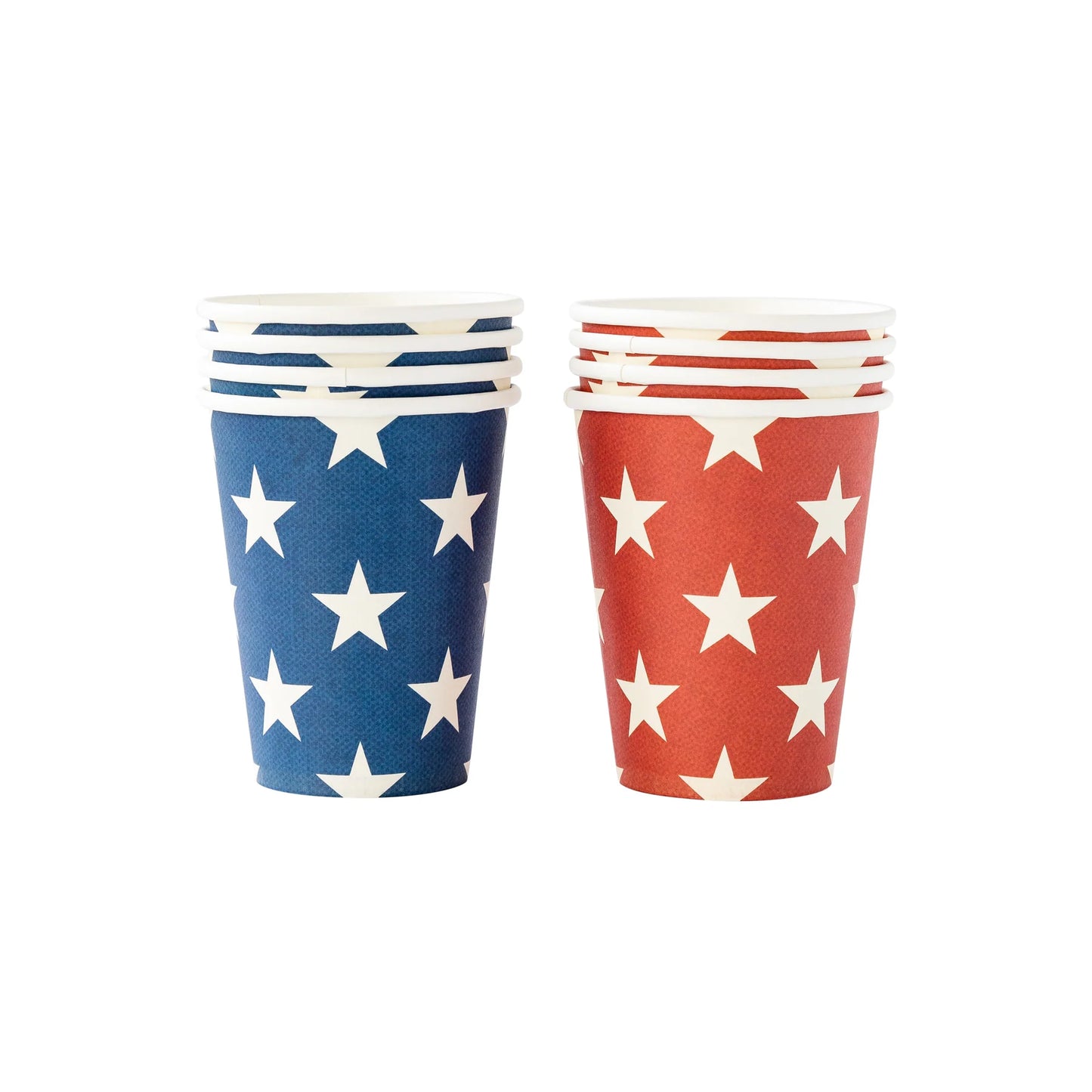 Paper Cups: Red and Blue Star