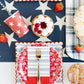 Scallop Square Plates: Hampton Stripe