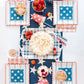 Scallop Square Plates: Hampton Stripe