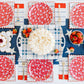 Scallop Square Plates: Hampton Stripe