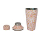 Zebra Print Enameled Metal Cocktail Shaker