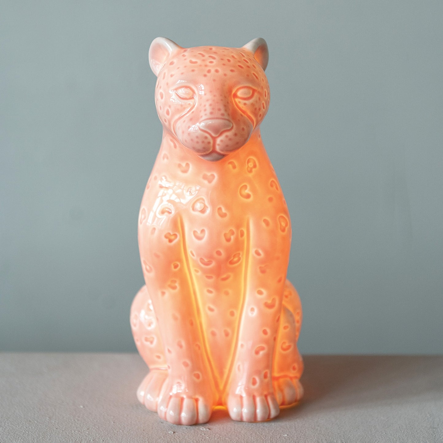 Pink Cheetah Table Lamp