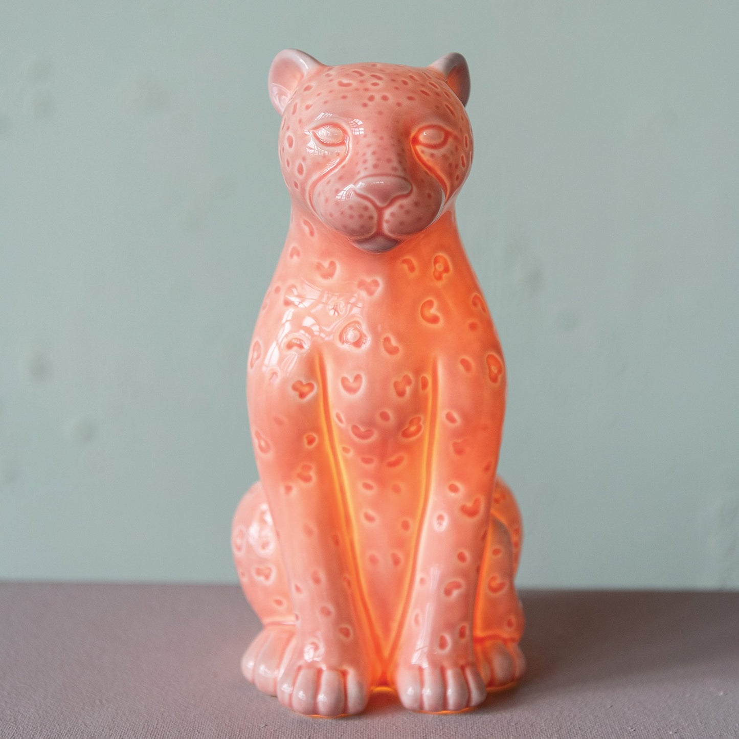 Pink Cheetah Table Lamp