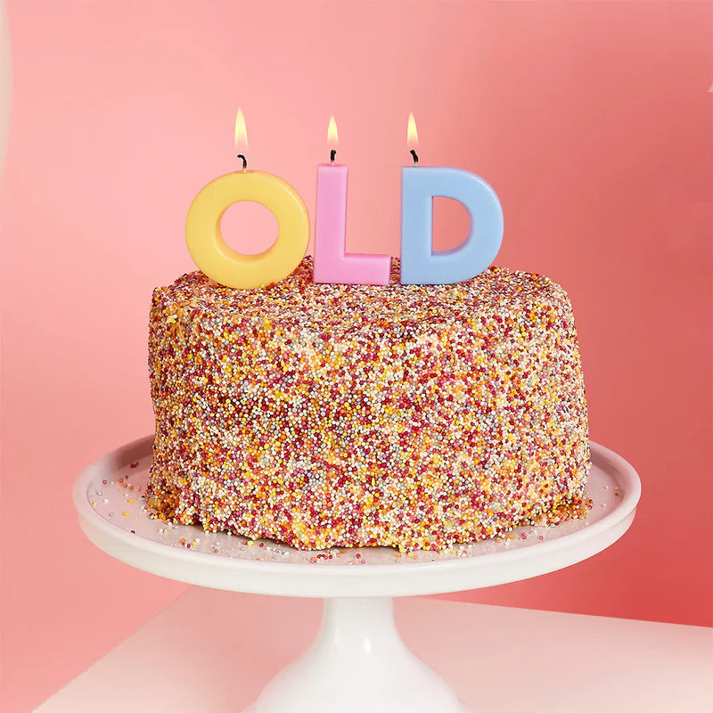 "OLD" Birthday Candle Set