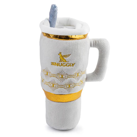 Holiday Snuggly Cup Dog Toy: Ivory