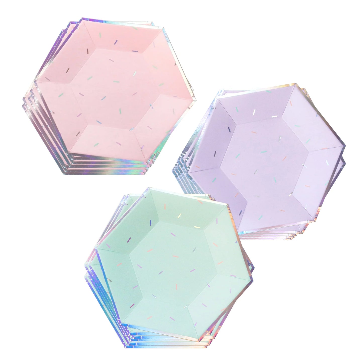 Sprinkles Pastel Small Paper Plates (Multi-Color Pack)