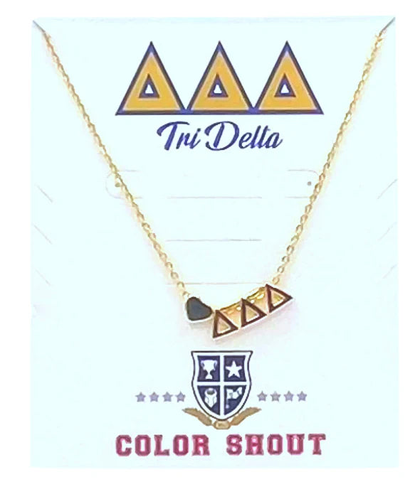 Delta Delta Delta Heart Necklace