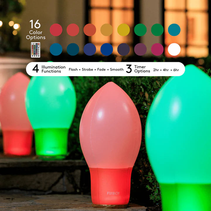 Light-Up Inflatable Light Bulbs (Set of 2)