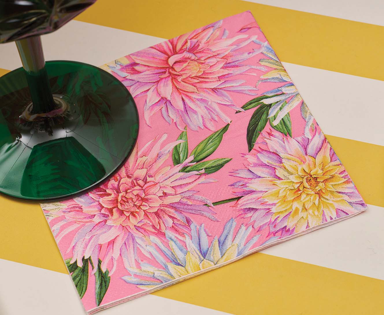 Dahlia Garden Cocktail Napkins