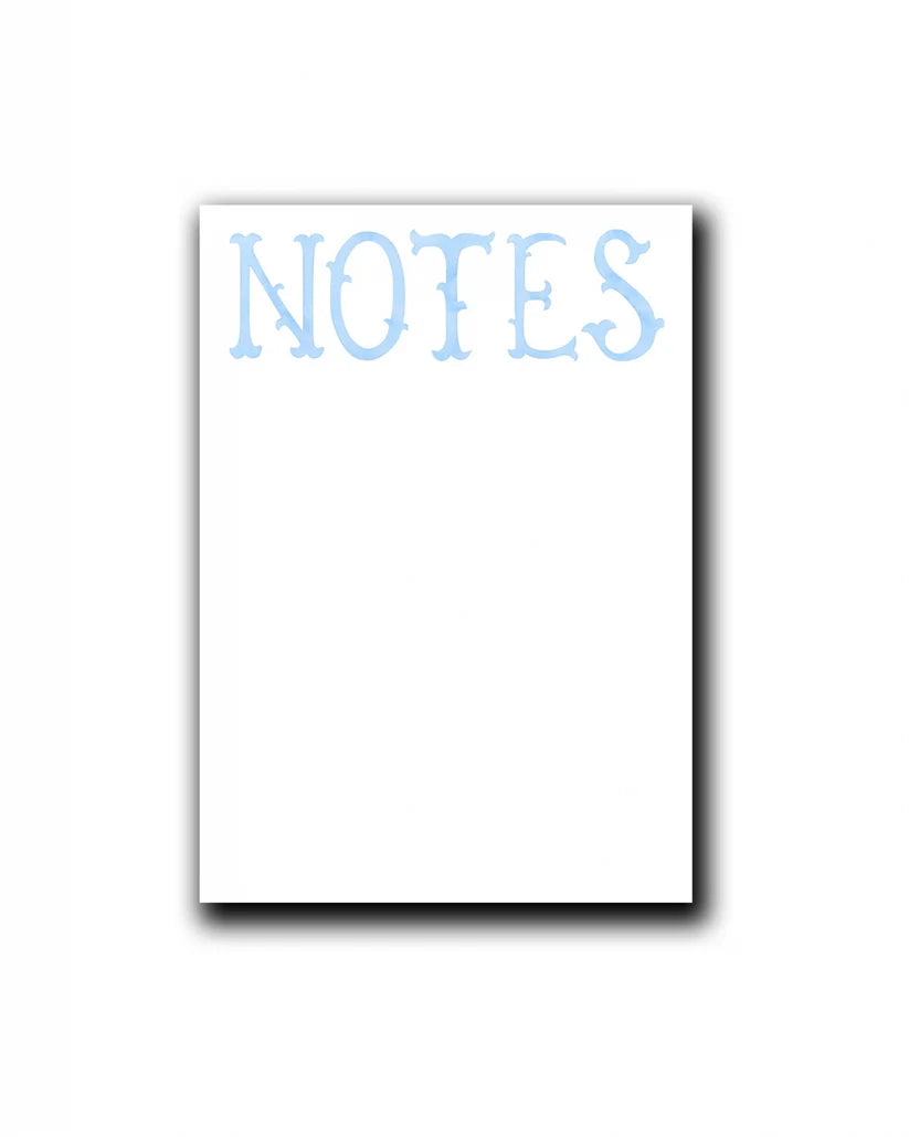 Color Blue Note Pad Blue
