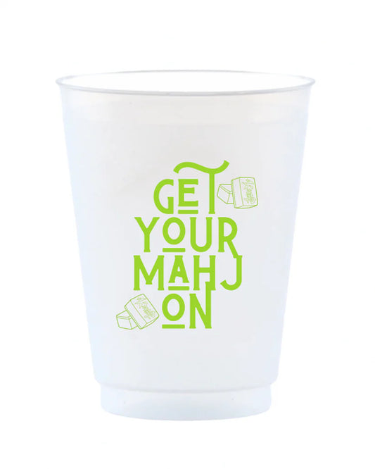 Get Your Mahj On Mahjong Reusable Frost Flex Cups
