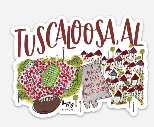 Tuscaloosa, AL College Town Sticker